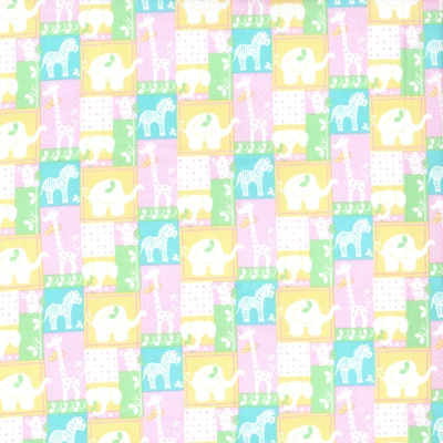 Fabric Traditions Pink Jungle Patch Cotton Fabric