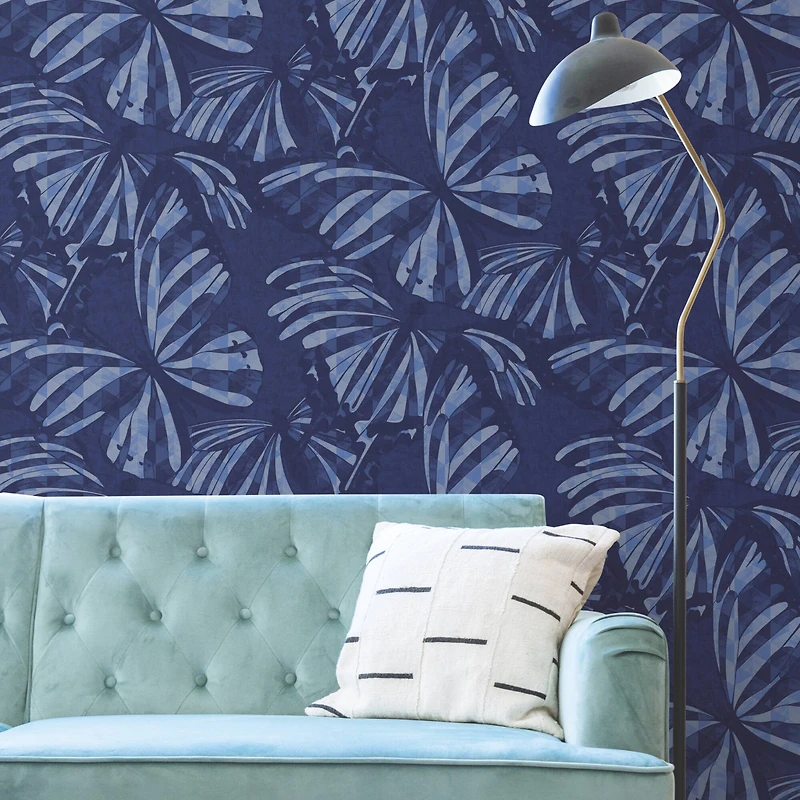 RoomMates Mr. Kate Blue Butterfly Peel & Stick Wallpaper