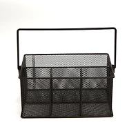 Mind Reader Black Mesh Storage Basket Organizer