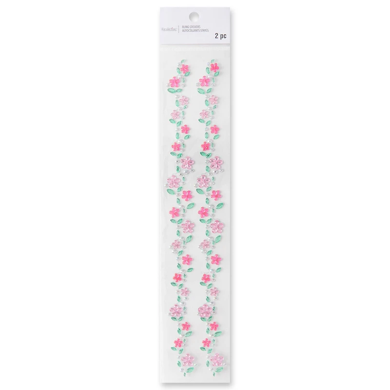 Flowers Strip Bling Stickers by Recollections™