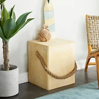 Yellow Contemporary Outdoor Accent Table, 15" x 15" x 18"