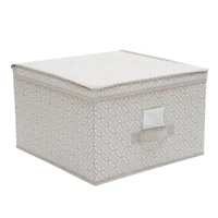 Simplify Jumbo Gray Boho Storage Box