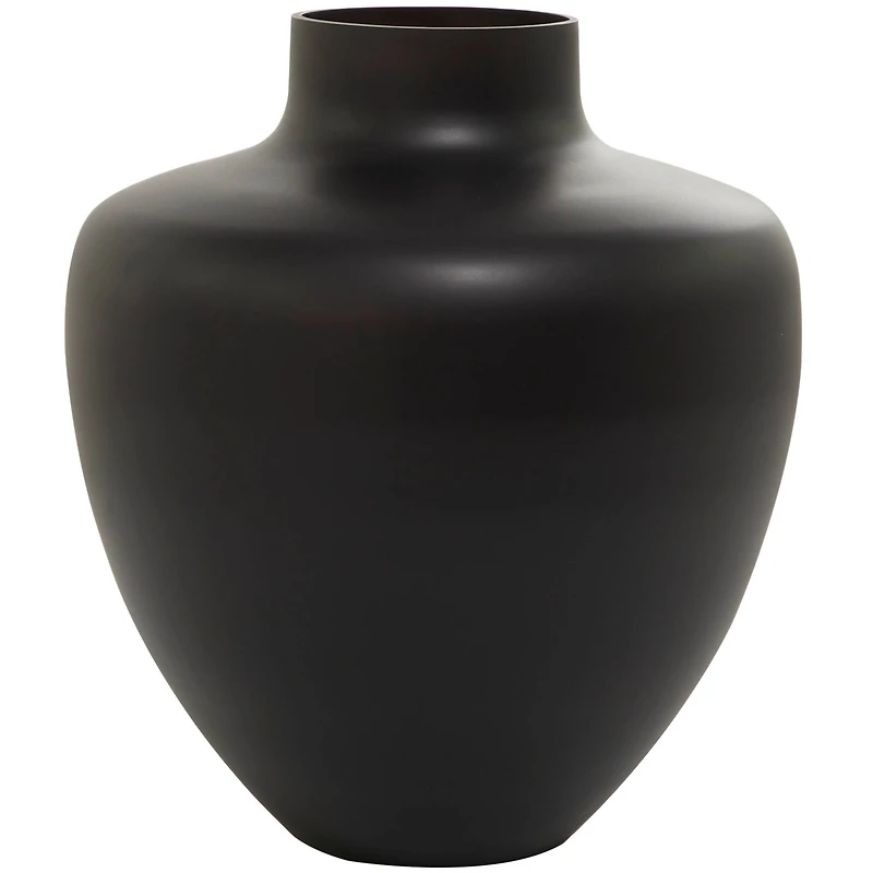 The Novogratz Black Glass Vase 12" x 12" x 13"