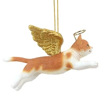 Design Toscano Honor the Feline Orange Tabby Cat Angel Ornament