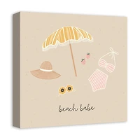 Beach Babe Essentials 16" x 16" Canvas Wall Art