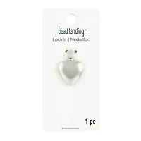 Rhodium Heart Locket by Bead Landing™
