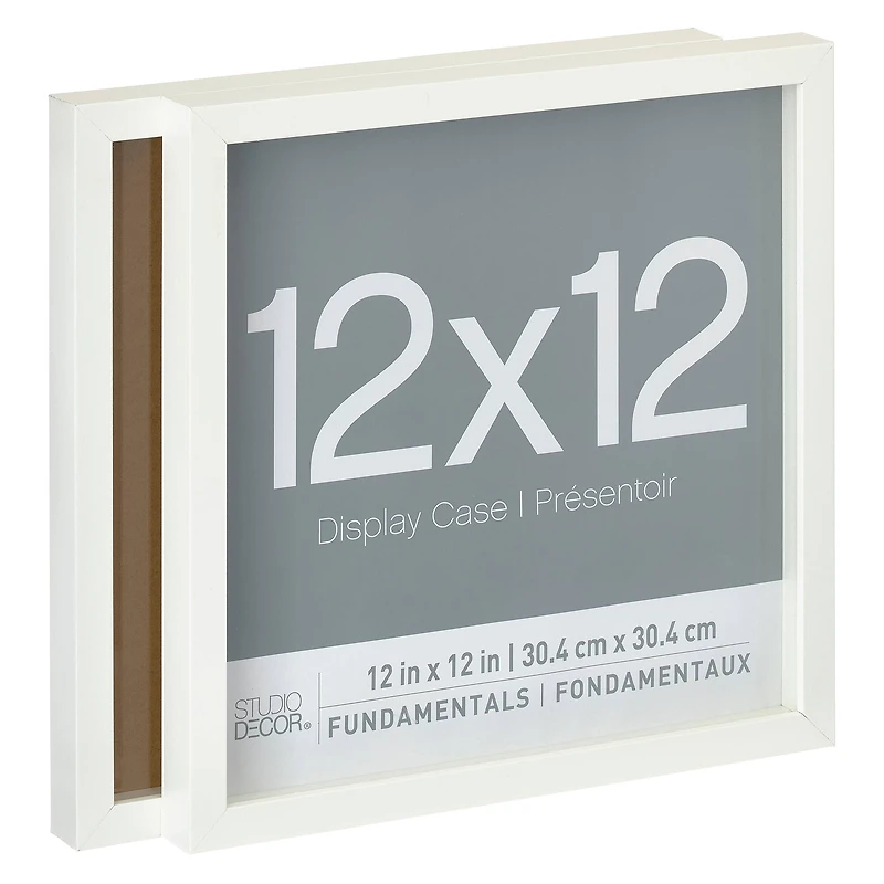 2 Pack Fundamentals 12" x 12" White Shadow Boxes by Studio Décor®