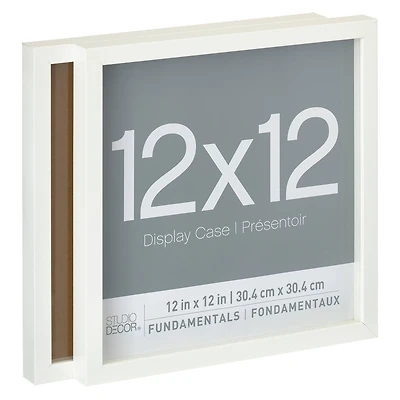 2 Pack Fundamentals 12" x 12" White Shadow Boxes by Studio Décor®