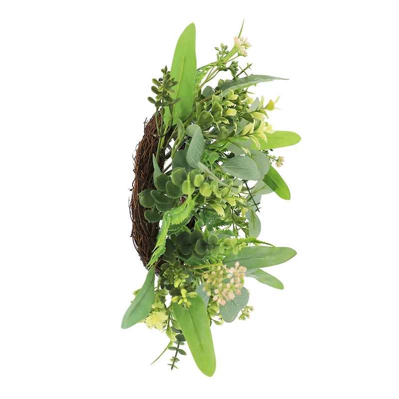 12" Mini Eucalyptus & Sedum Wreath by Ashland®