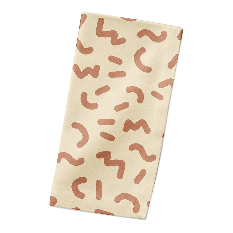 Funky Squiggles 10" x 10" Cotton Twill Napkin