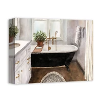 Bath Tub Scene 14" x 11" Canvas Wall Art
