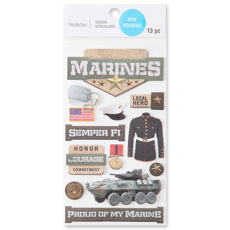 Marine Corps Dimensional Stickers by Recollections™