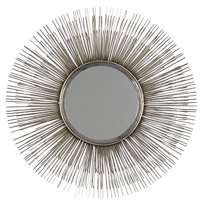 29'' Silver Modern Metal Wall Mirror