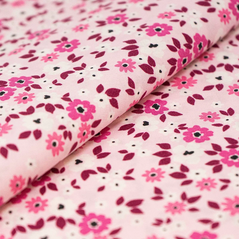 SINGER Mini Floral Pink Cotton Fabric