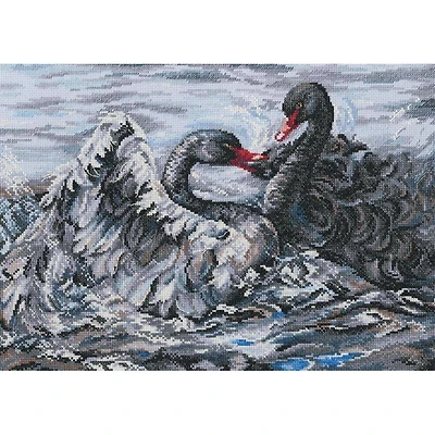 RTO Two black swans Counted Cross Stitch Kit