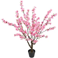 3.6ft. Pink Potted Peach Blossom Tree