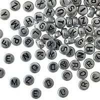 12 Packs: 78 ct. (936 total) Silver Round Alpha Beads, 3.8mm by Bead Landing™