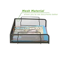 Mind Reader Stackable Metal Mesh Tray & Desk Document Organizer Set