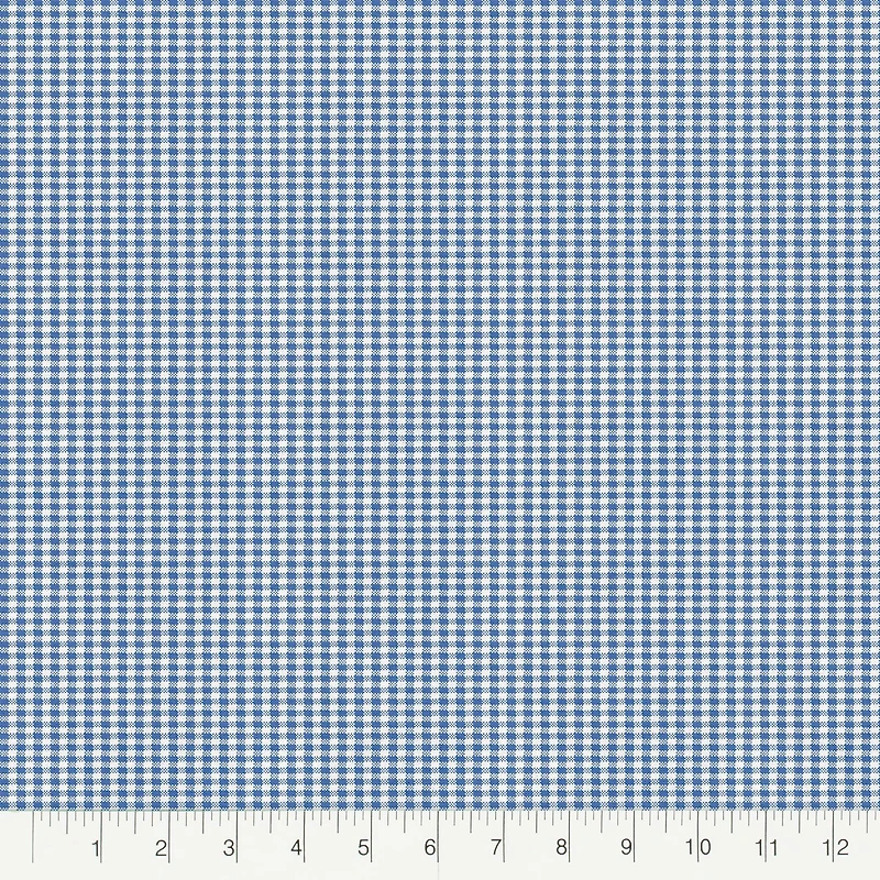 Fabric Editions Blue Gingham Cotton Fabric