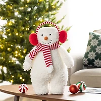 Glitzhome® 17.75"H Christmas Fabric Standing Snowman