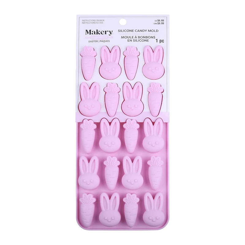 Easter Bunny & Carrot Silicone Candy Mold by Makery™