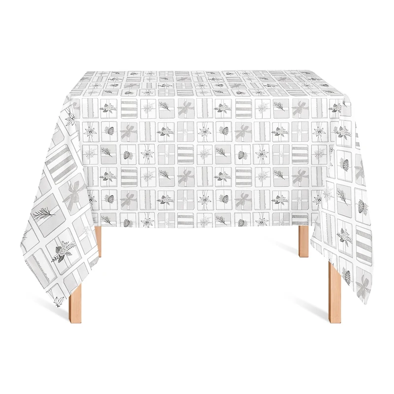Silver Presents 58x58 Tablecloth