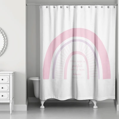 Pink Rainbow 71" x 74" Shower Curtain