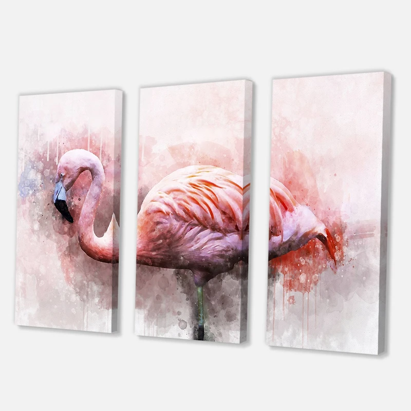 Designart - Portrait of Pink Flamingo V