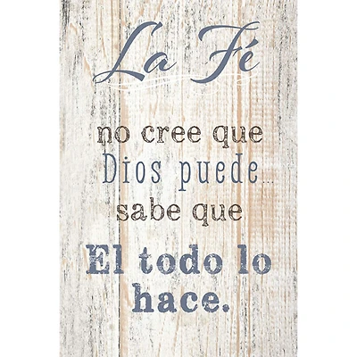 Le Fé No Cree Que Dios Puede: Faith is Not Plaque with Easel