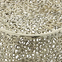 19" Gold Aluminum Coral Accent Table