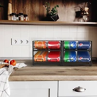 NEX™ 12oz. 20-Can Capacity Black Organizer and Dispenser, 2ct.