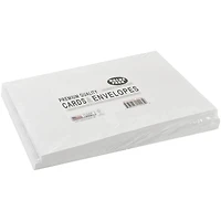 Leader Paper Products White A7 Greeting Cards With Envelopes, 50ct.