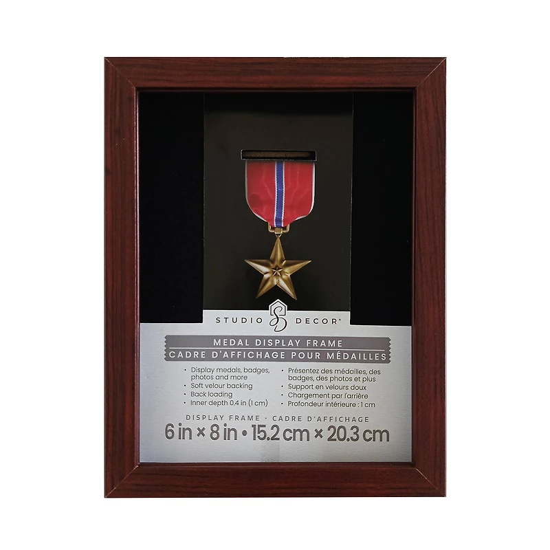 6" x 8" Mahogany Medal Display Frame by Studio Décor®