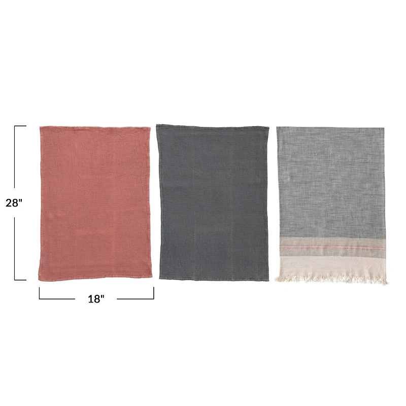 Hello Honey® Solid Cotton Tea Towels Set, 3ct.