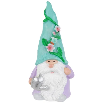 7.75" Happy Gardening Gnome with Watering Can Outdoor Garden Statue