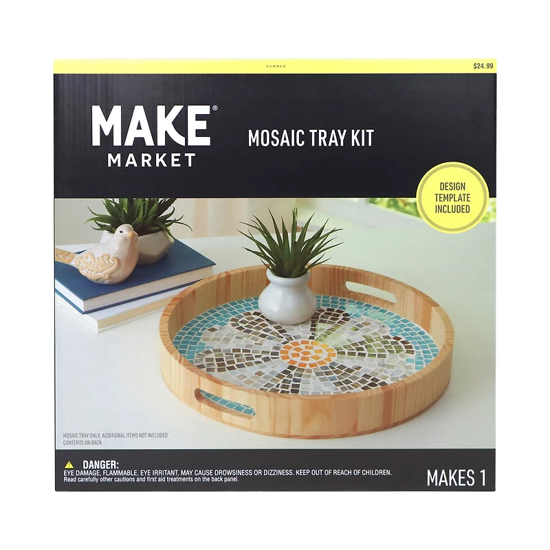 14" Round Daisy Mosaic Tray Kit by Make Market®