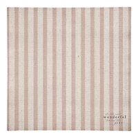 The Most Wonderful Time of the Year Red Stripes 10" x 10" Cotton Twill Napkin