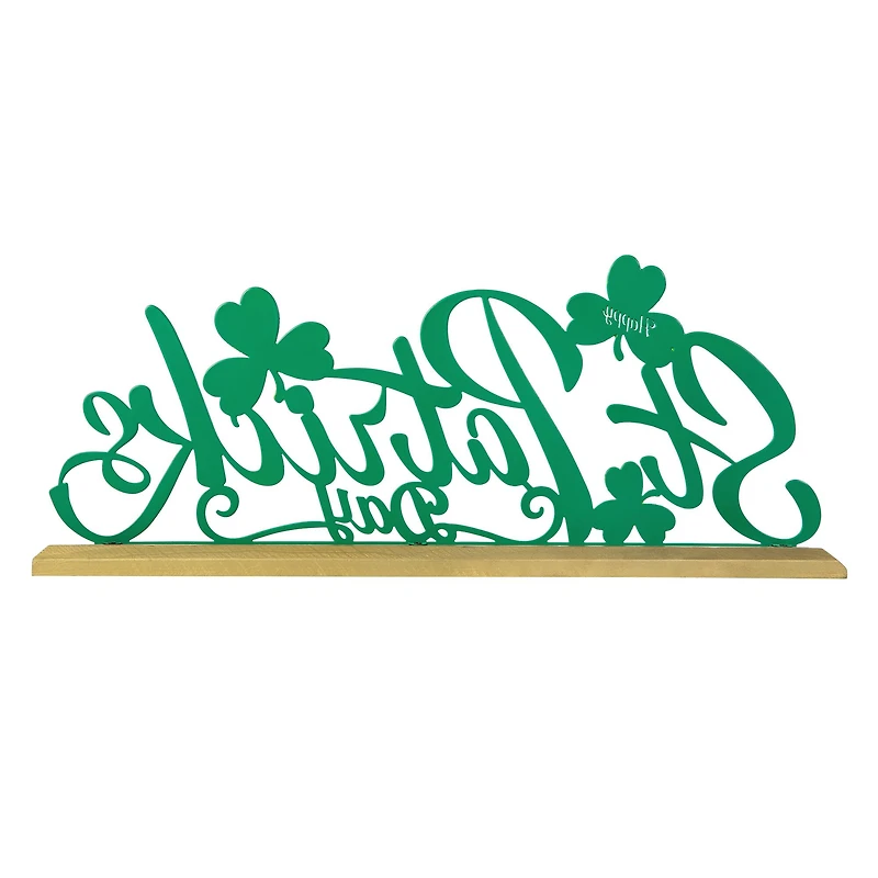 Glitzhome® 16" St. Patrick's Metal Table Décor