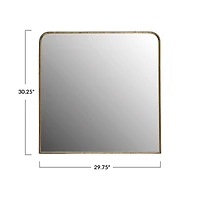 Hello Honey® Brass Finish Square Metal Framed Wall Mirror