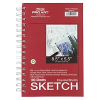Pro Art® Side Wired Sketch Pad, 8.5" x 5.5"