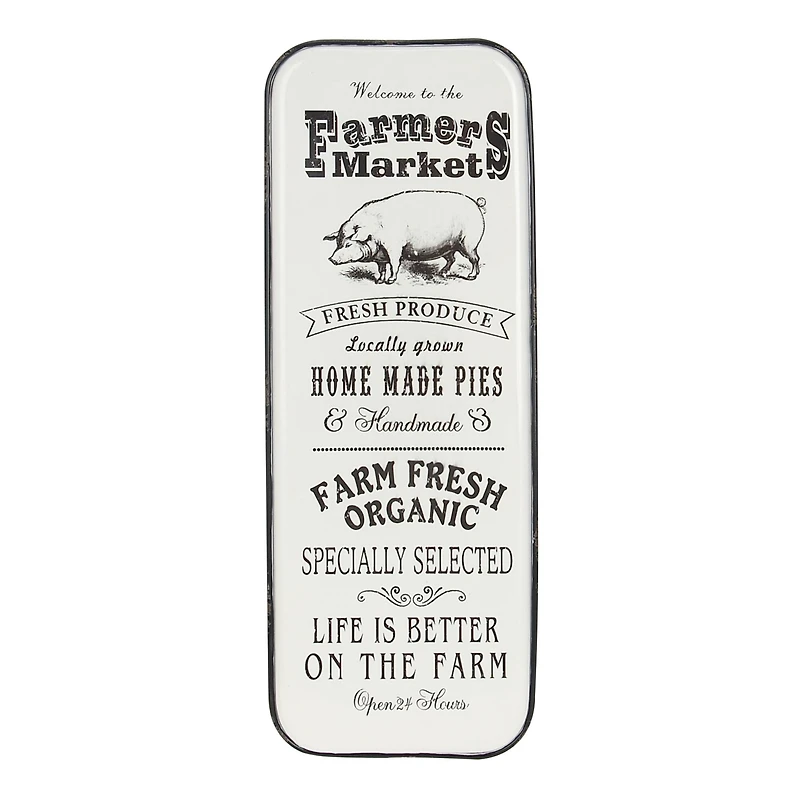 Black & White Metal Farmhouse Sign Wall Decor