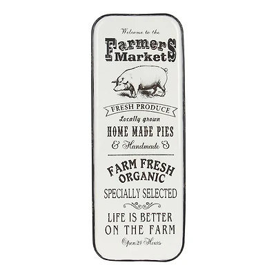 Black & White Metal Farmhouse Sign Wall Decor