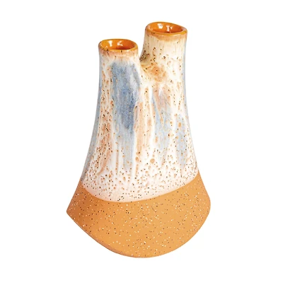 Hello Honey® 8" Multicolor Chromatic Harmony  Stoneware 2 Opening Vase