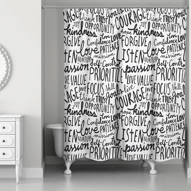 Wisdom Words 71" x 74" Shower Curtain