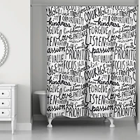 Wisdom Words 71" x 74" Shower Curtain