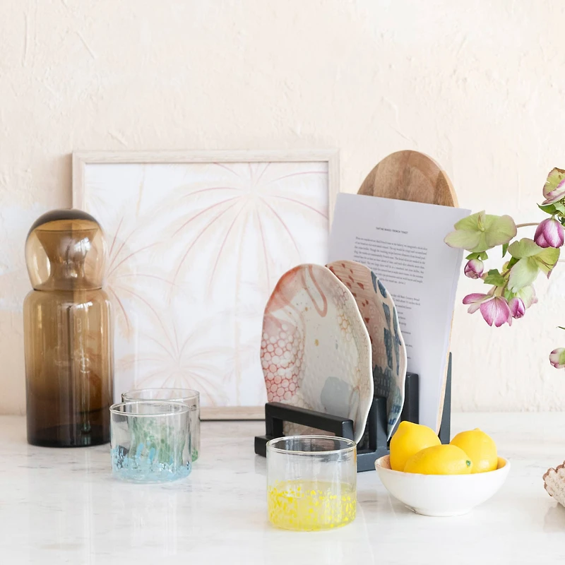 Hello Honey® 8.5" Abstract Elegance Stoneware Plate Set