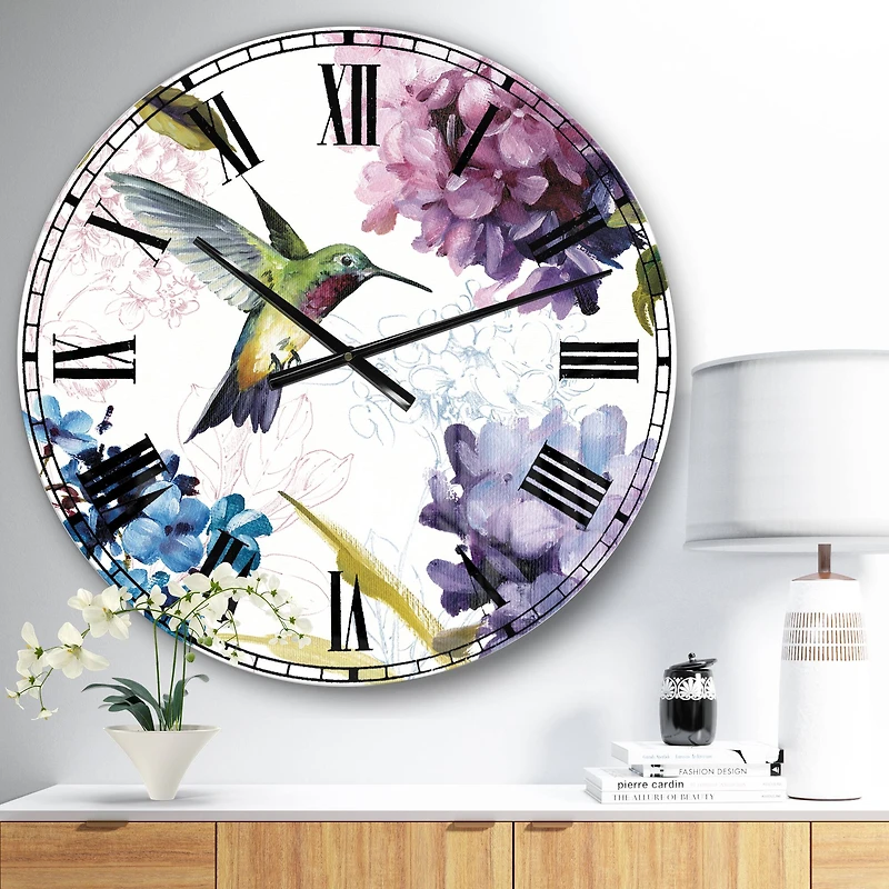 Designart 'Spring Nectar Square Ii Traditional Wall Clock