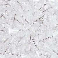 JAM Paper Clear Standard Push Pins, 2 Packs of 100