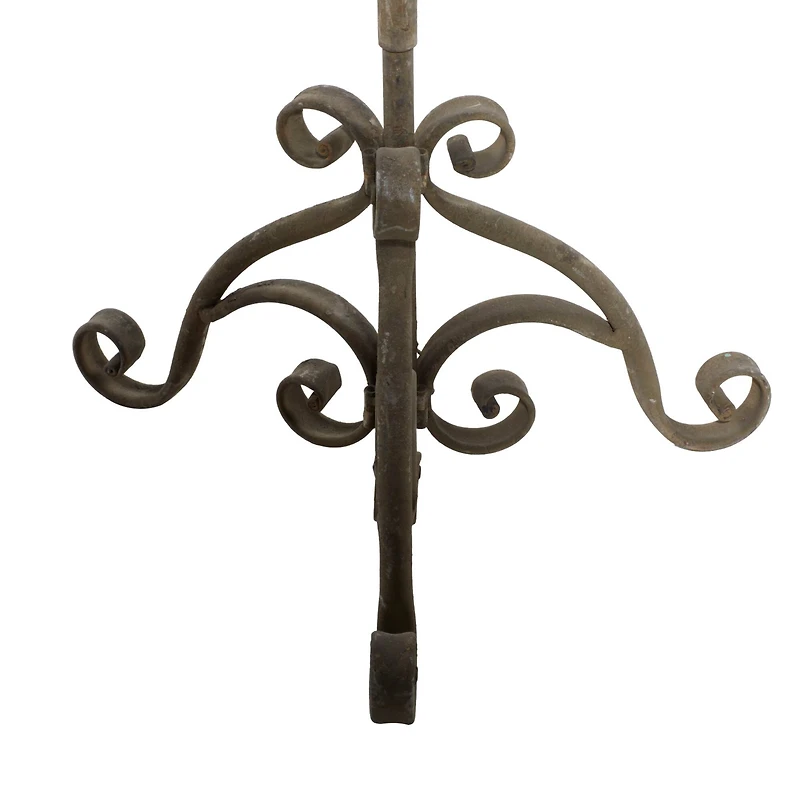 4.5ft. Brown Iron Rustic Candle Holder Lantern
