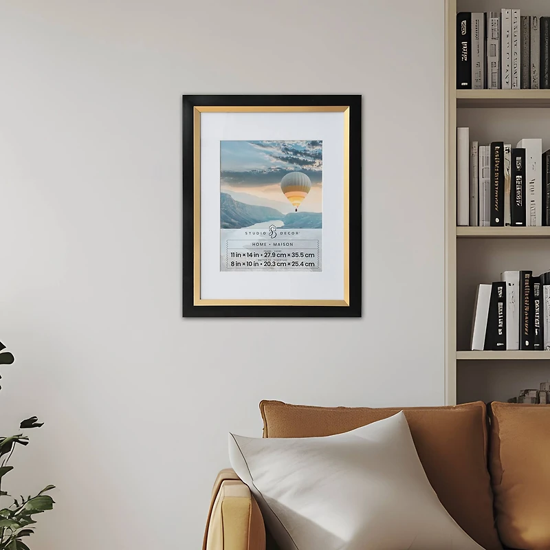 Home Black & Gold Frame with Mat by Studio Décor